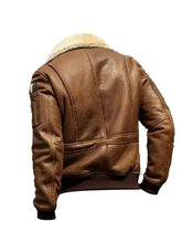 Men's Leather Bomber Jacket